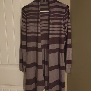 Purple Striped Cardigan Size XS Women's Chest Size 32 Inches